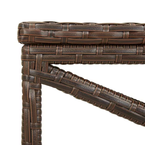  barna polyrattan kerti pad 120 cm