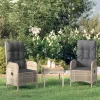  2 db szürke polyrattan kültéri szék