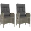  2 db szürke polyrattan kültéri szék