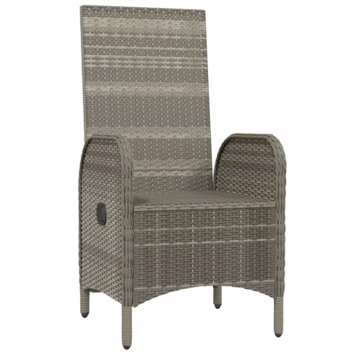  2 db szürke polyrattan kültéri szék