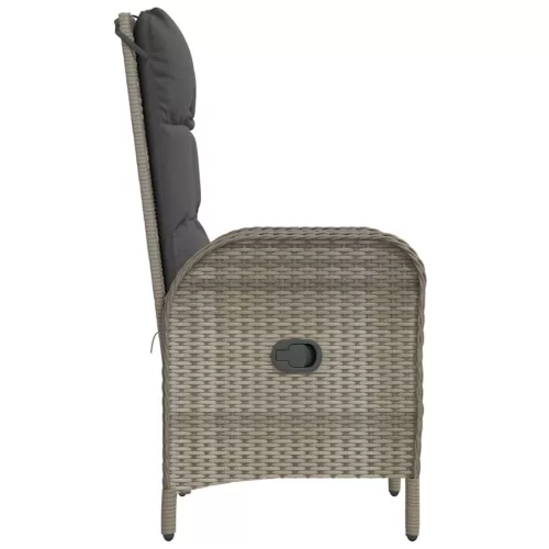  2 db szürke polyrattan kültéri szék