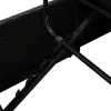  fekete polyrattan napozóágy párnákkal