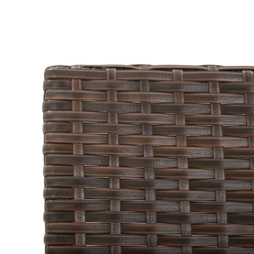  barna polyrattan kerti pad párnákkal 176 cm
