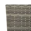  szürke polyrattan kerti pad párnákkal 176 cm