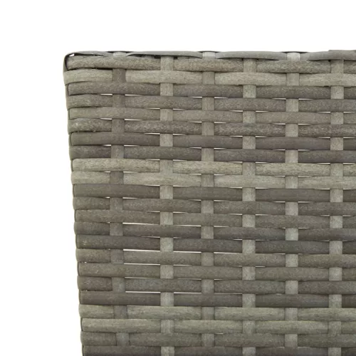  szürke polyrattan kerti pad párnákkal 176 cm