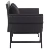  fekete polyrattan kerti pad párnákkal 176 cm