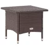  barna polyrattan teázóasztal 50 x 50 x 47 cm