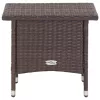  barna polyrattan teázóasztal 50 x 50 x 47 cm