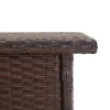  barna polyrattan teázóasztal 50 x 50 x 47 cm