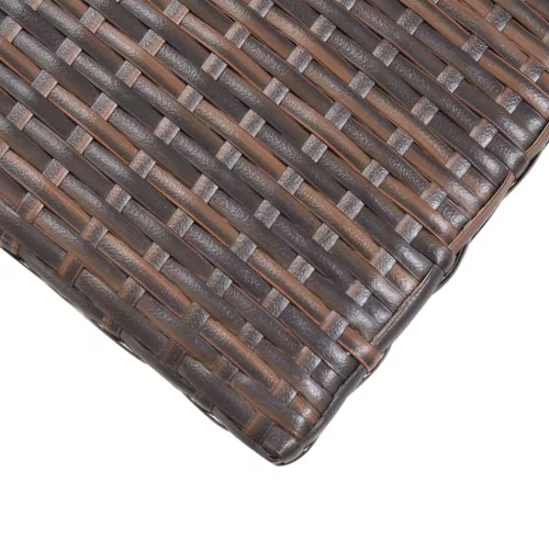  barna polyrattan teázóasztal 50 x 50 x 47 cm