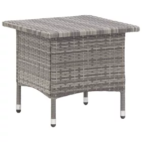  szürke polyrattan teázóasztal 50 x 50 x 47 cm