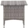  szürke polyrattan teázóasztal 50 x 50 x 47 cm