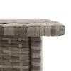  szürke polyrattan teázóasztal 50 x 50 x 47 cm