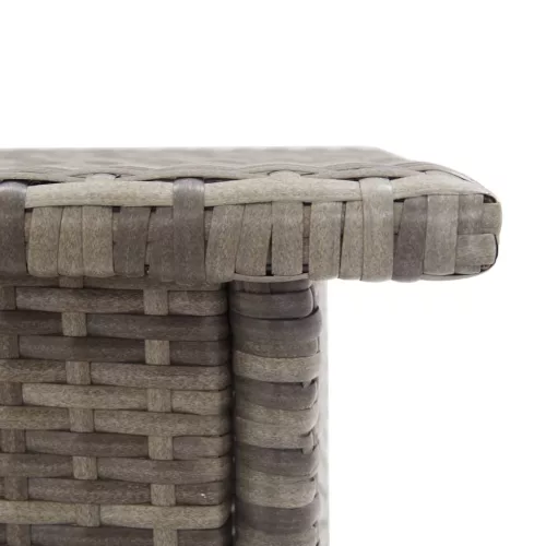  szürke polyrattan teázóasztal 50 x 50 x 47 cm