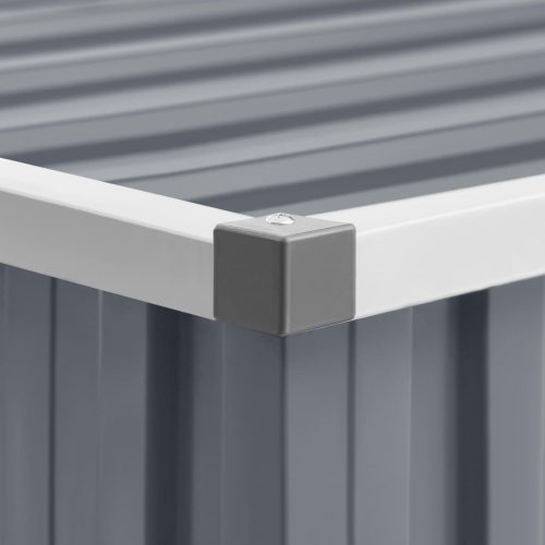  szürke horganyzott acél kerti fészer 195 x 198 x 159 cm