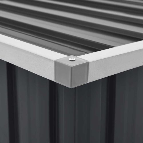  antracitszürke kerti tárolóláda 129 x 67 x 65 cm