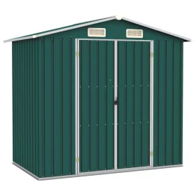  zöld horganyzott acél kerti fészer 205 x 129 x 183 cm 