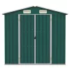  zöld horganyzott acél kerti fészer 205 x 129 x 183 cm 