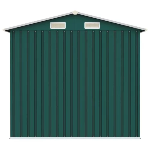  zöld horganyzott acél kerti fészer 205 x 129 x 183 cm 
