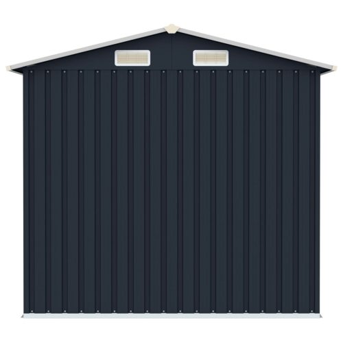  antracitszürke horganyzott acél kerti fészer 205 x 129 x 183 cm 