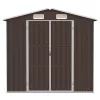  barna horganyzott acél kerti fészer 205 x 129 x 183 cm 