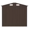  barna horganyzott acél kerti fészer 205 x 129 x 183 cm 