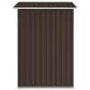  barna horganyzott acél kerti fészer 205 x 129 x 183 cm 