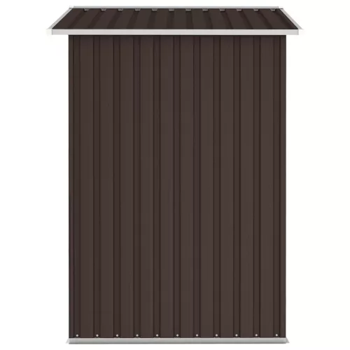  barna horganyzott acél kerti fészer 205 x 129 x 183 cm 