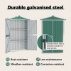 zöld horganyzott acél kerti fészer 116x45x175 cm
