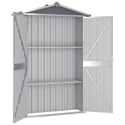 szürke horganyzott acél kerti fészer 116x45x175 cm