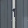  szürke horganyzott acél kerti fészer 116x45x175 cm
