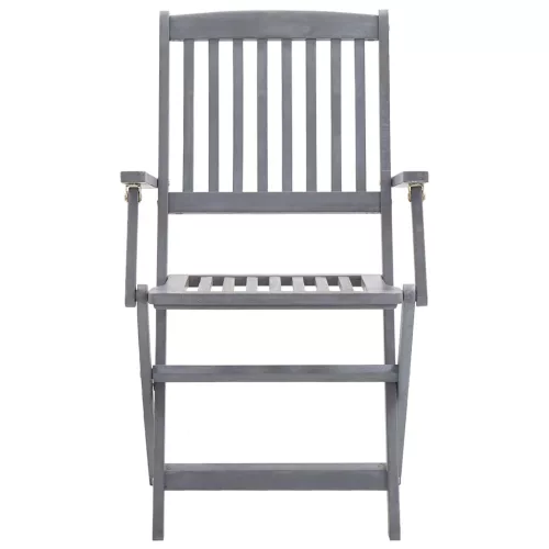  4 db összecsukható tömör akácfa kültéri szék