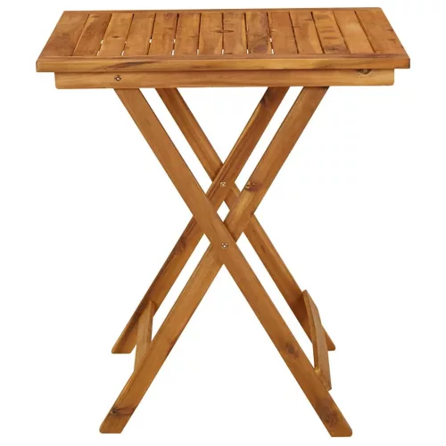  tömör akácfa összecsukható kerti asztal 70 x 70 x 75 cm