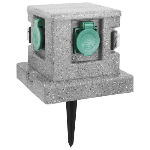  műanyag kerti aljzat szürkület-érzékelővel