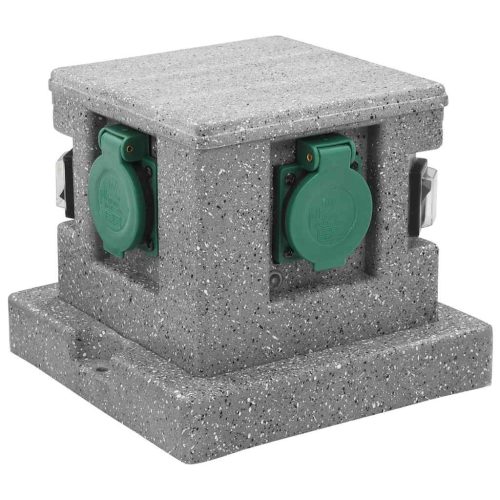  műanyag kerti aljzat szürkület-érzékelővel