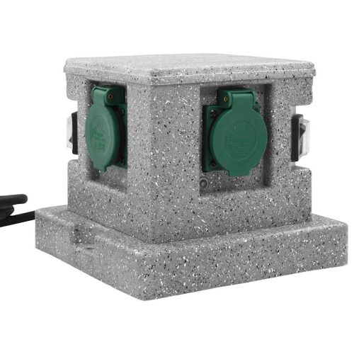  műanyag kerti aljzat szürkület-érzékelővel