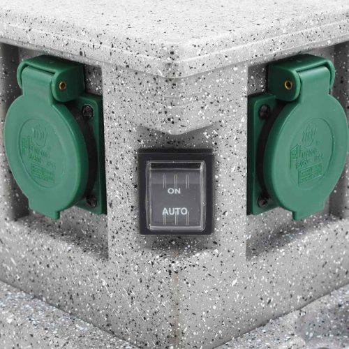  műanyag kerti aljzat szürkület-érzékelővel