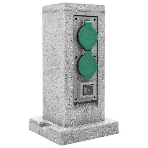  műanyag kerti aljzatoszlop szürkület-érzékelővel