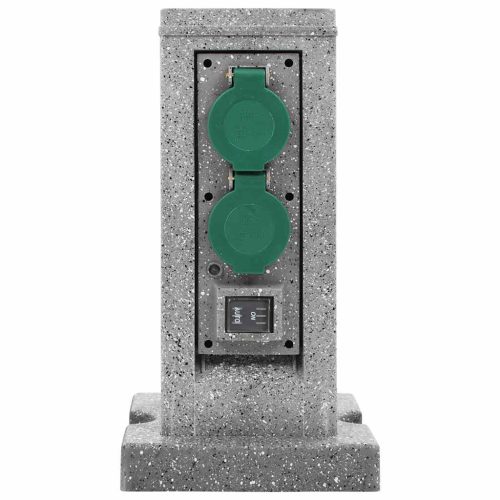  műanyag kerti aljzatoszlop szürkület-érzékelővel