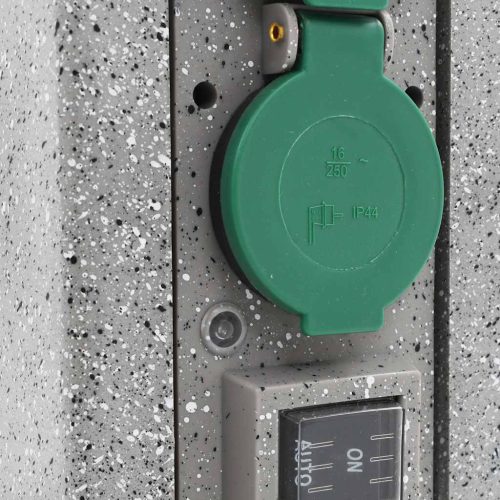  műanyag kerti aljzatoszlop szürkület-érzékelővel