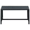  fekete polyrattan dohányzóasztal 70 x 40 x 38 cm