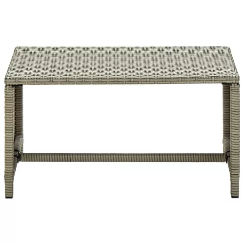  bézs polyrattan dohányzóasztal 70 x 40 x 38 cm