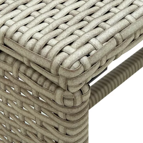 bézs polyrattan dohányzóasztal 70 x 40 x 38 cm