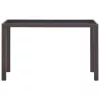  barna polyrattan kerti asztal 123 x 60 x 74 cm