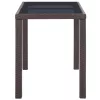  barna polyrattan kerti asztal 123 x 60 x 74 cm