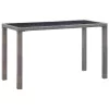  antracitszürke polyrattan kerti asztal 123 x 60 x 74 cm