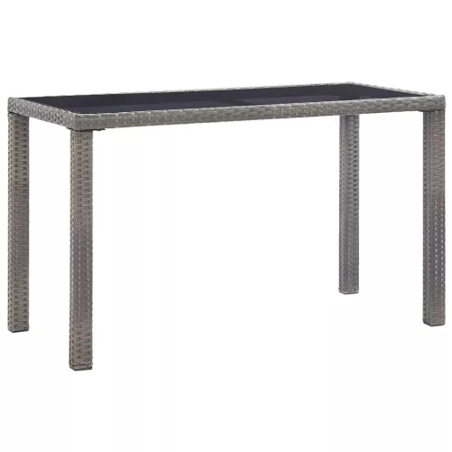  antracitszürke polyrattan kerti asztal 123 x 60 x 74 cm