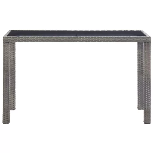  antracitszürke polyrattan kerti asztal 123 x 60 x 74 cm