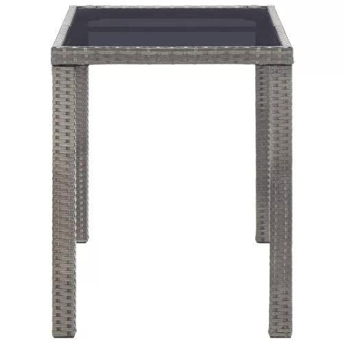  antracitszürke polyrattan kerti asztal 123 x 60 x 74 cm