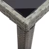  antracitszürke polyrattan kerti asztal 123 x 60 x 74 cm
